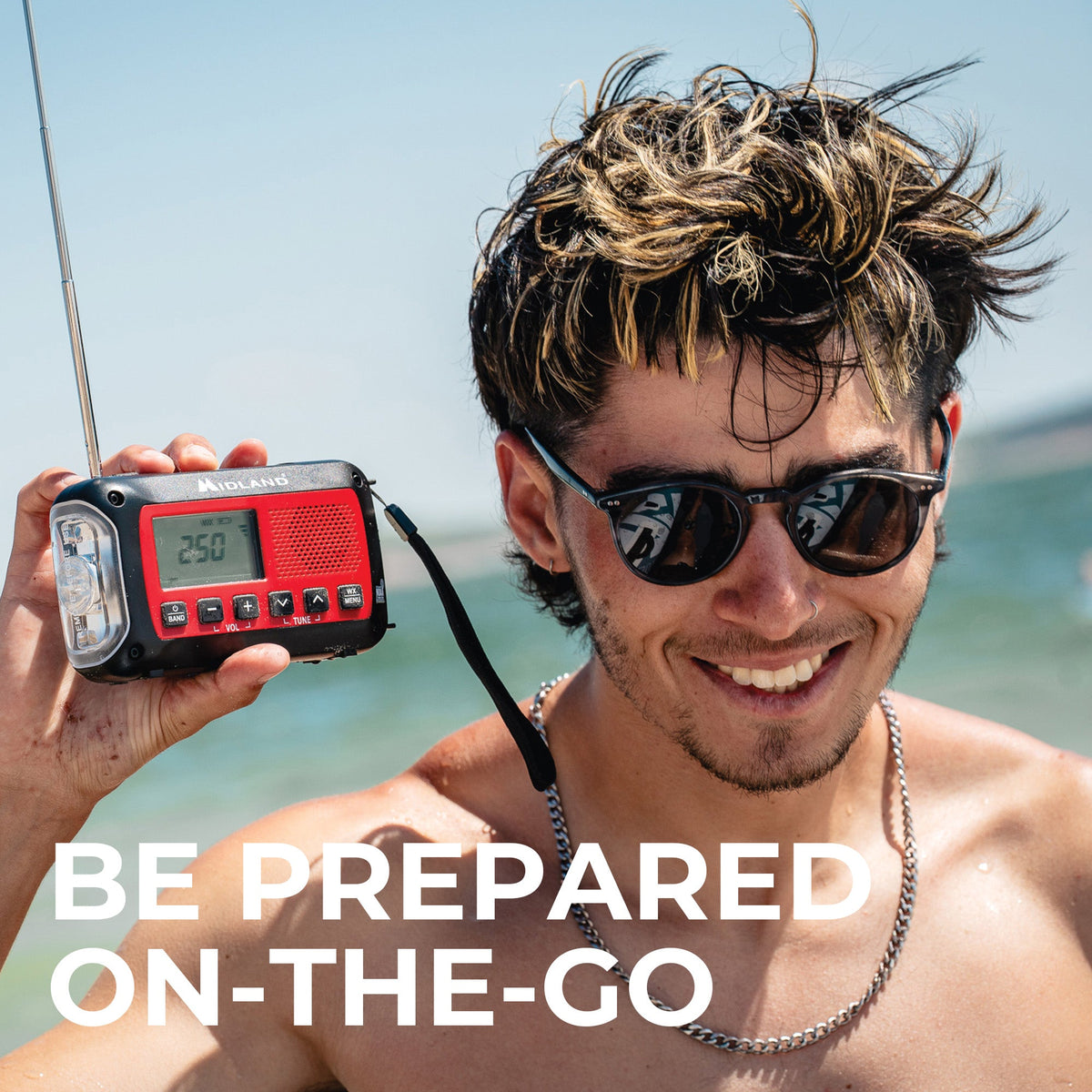 Midland ER40 Portable Emergency Weather Alert Crank Solar Radio