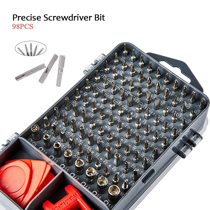 110 Piece Magnetic Screwdriver Set Torx Electronics Repair Kit