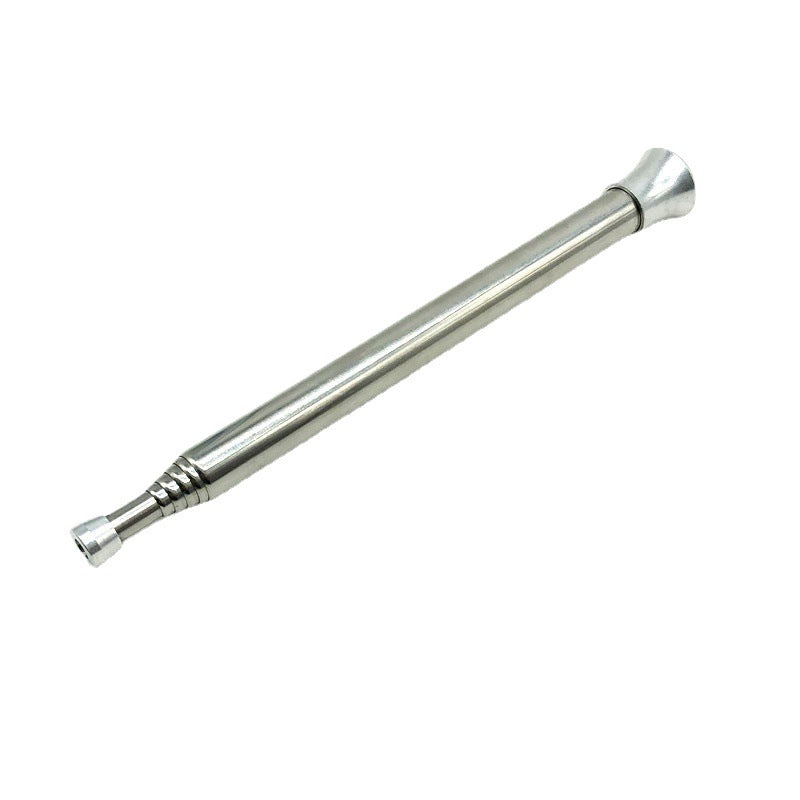 25" Telescopic Stainless Steel Campfire Bellows – Portable Fire Blower for Camping