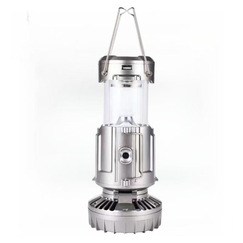 Solar Powered Camping Lantern With Multifunctional Flashlight And Emergency Light