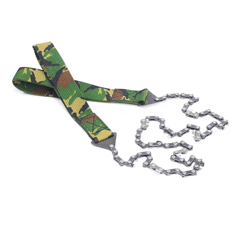 24" Portable Pocket Chain Saw with Canvas Storage Bag – 11 or 33 Tooth Camping Hand Saw