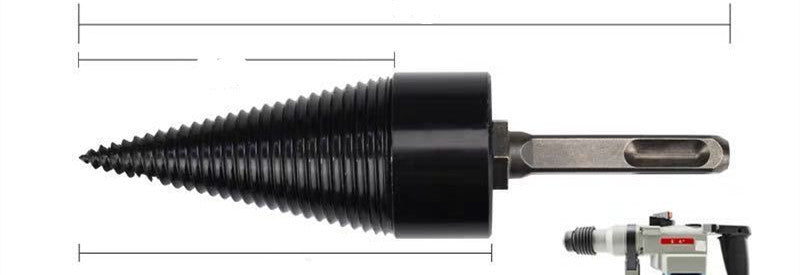 Wood Splitting Drill Bit – 32mm & 42mm Firewood Splitter with Square, Hex or Round Shank