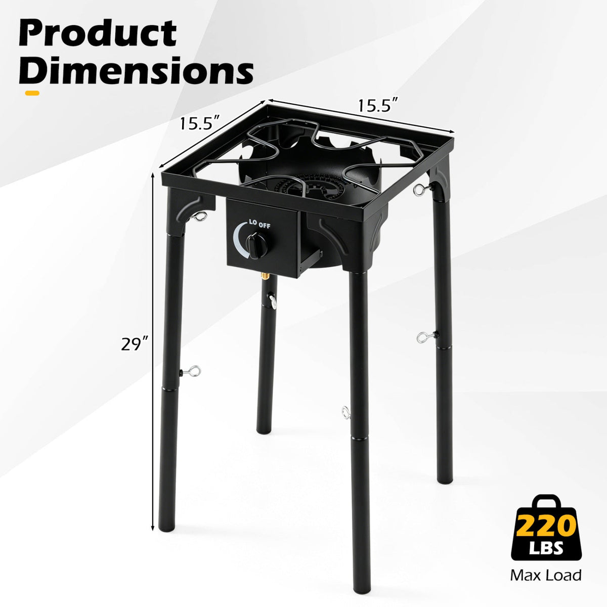 80,000 BTU Single Burner Propane Outdoor Stove – Heavy-Duty Camping Cooker with Regulator & Hose
