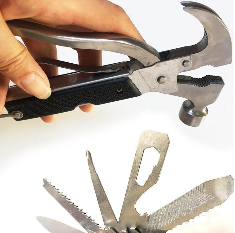 Tactical 18 Function Multi Tool Claw Hammer Camping Survival Folding Gear