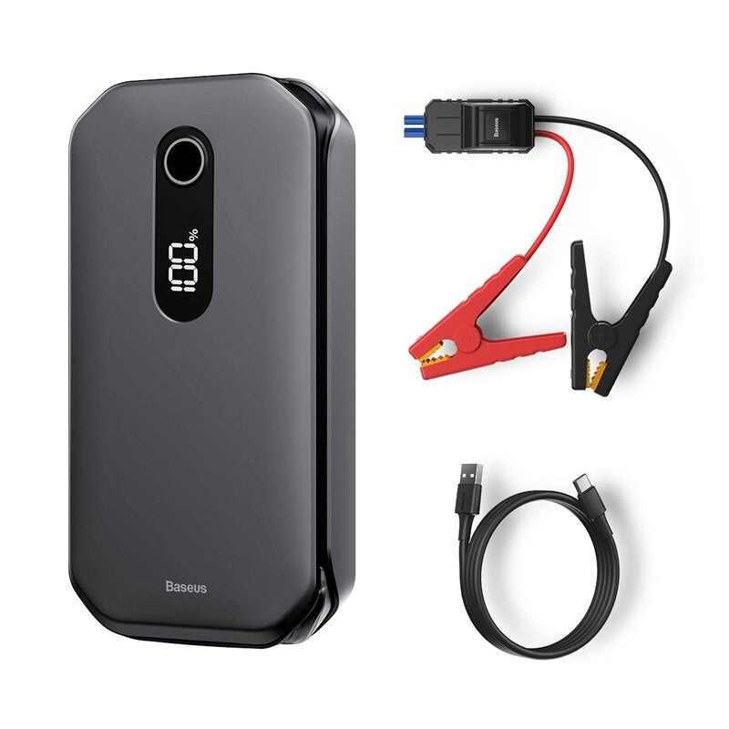 12,000mAh Portable Car Jump Starter & Emergency Power Bank with Digital Display