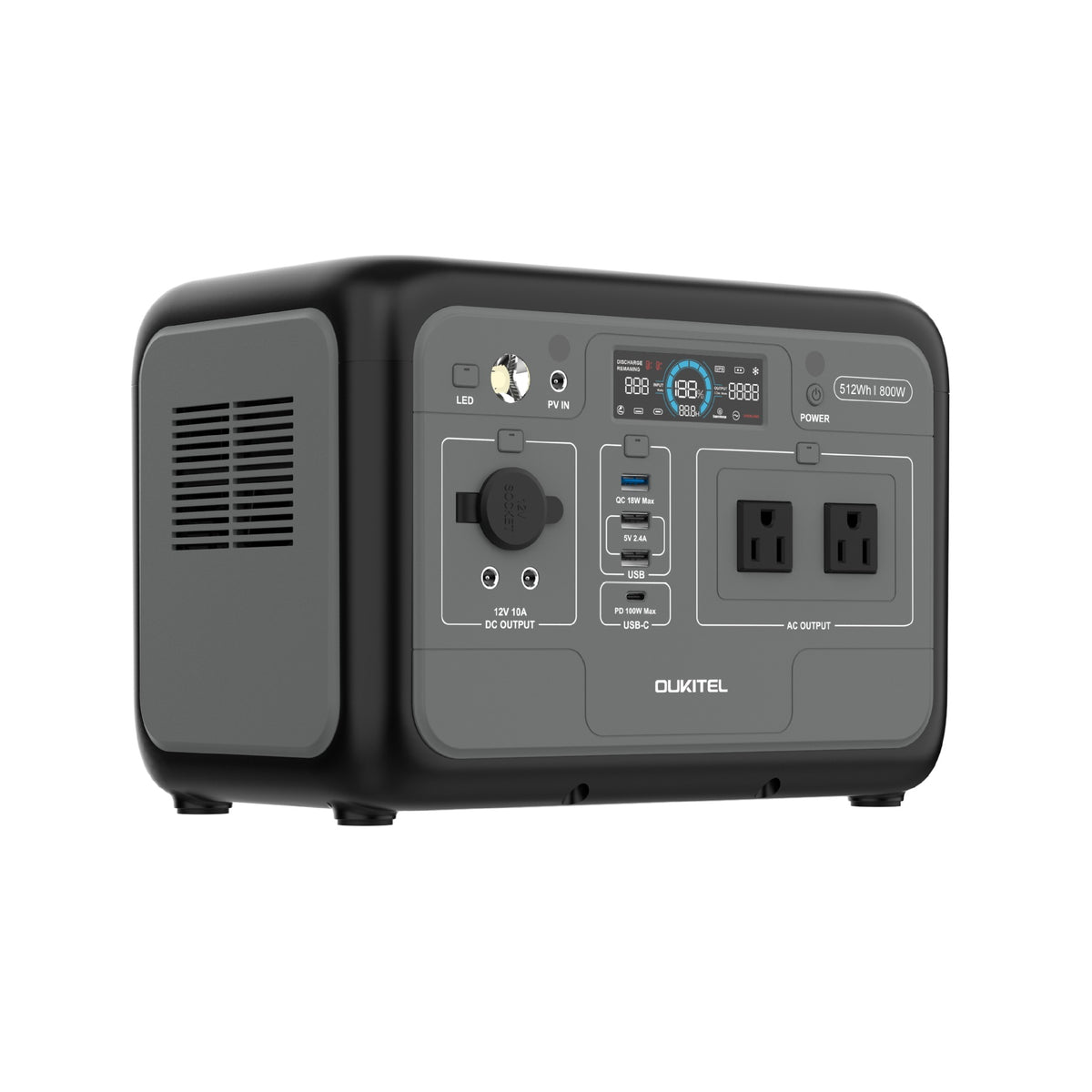 Oukitel 512Wh Portable Power Station 800W Outdoor Energy Storage