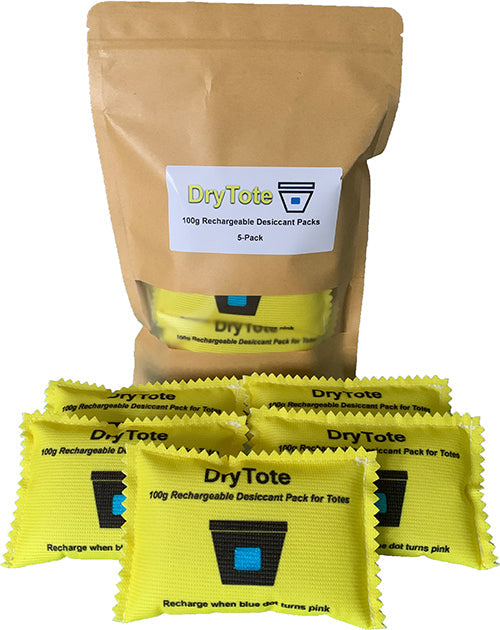 DryTote 100g Reusable Silica Gel Desiccant Pack – Rechargeable Moisture Absorber
