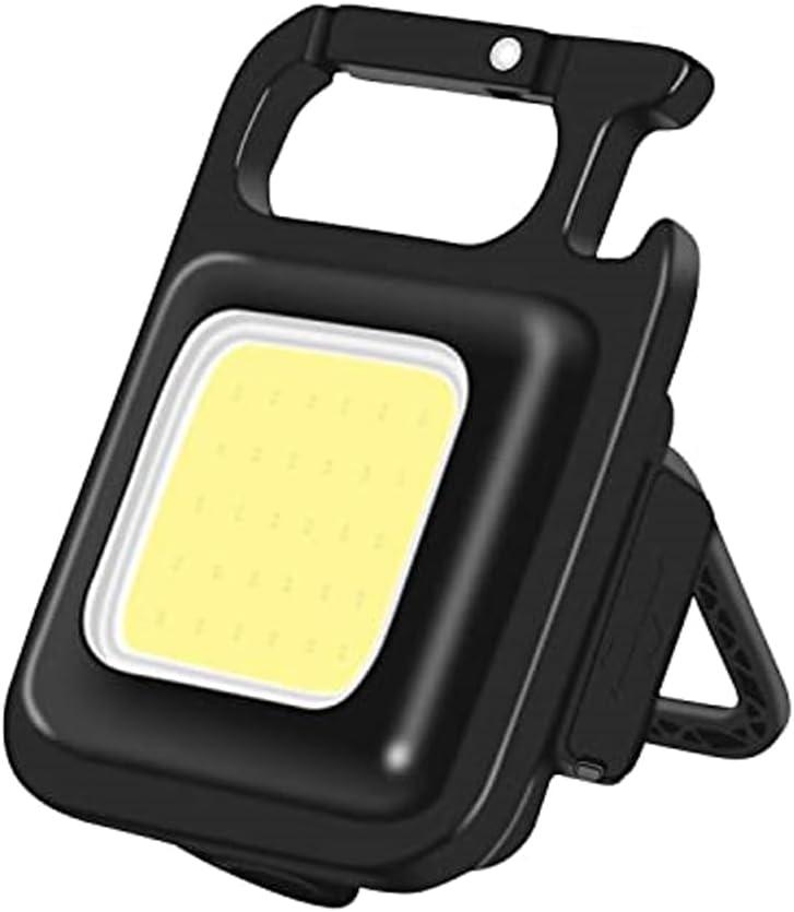 250-Lumen Rechargeable COB Keychain Work Light – Magnetic Mini Flashlight