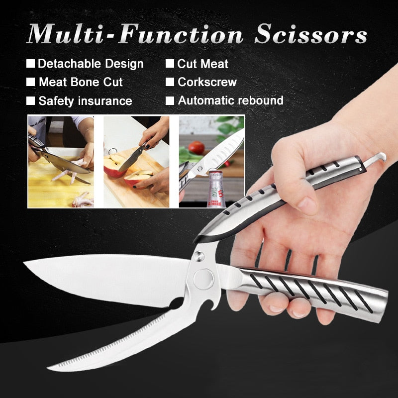 Xituo Stainless Steel Chicken Bone Scissors Multi Purpose Kitchen Shears