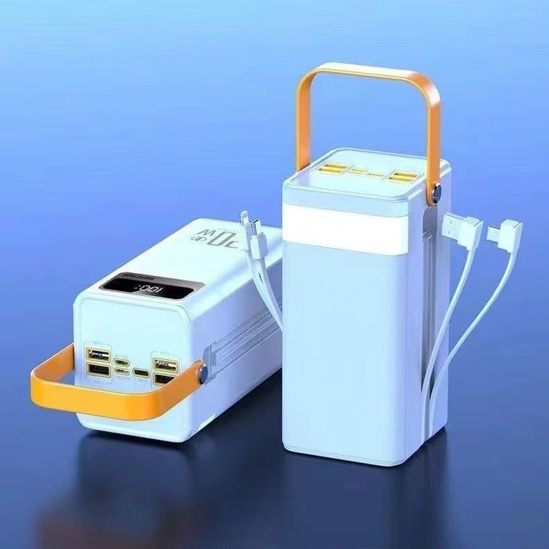 High Capacity 200000mAh Power Bank With Built In Cable 120W Fast Charge