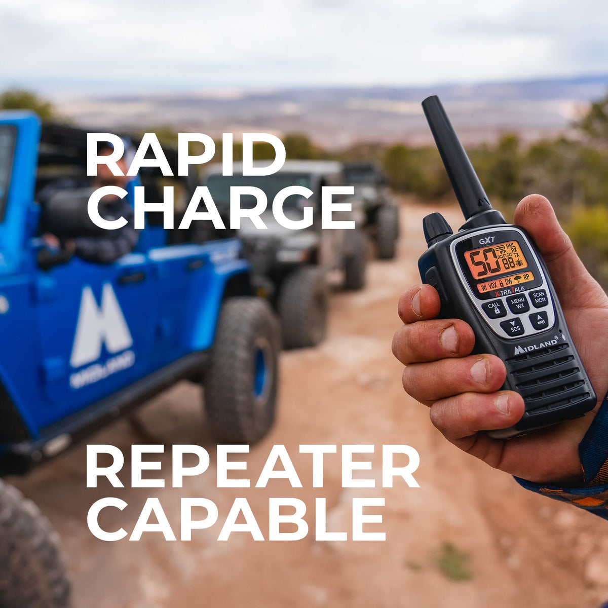 GXT3000 GMRS Two-Way Radios 2-Pack – USB-C Rechargeable & Repeater Capable
