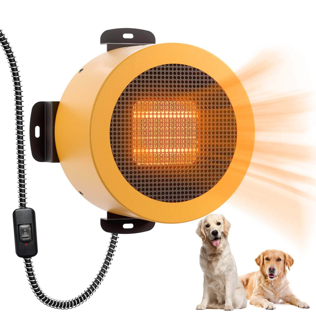 Electric Dog House Heater With Fast Heating Fan And Heat Insulating Metal