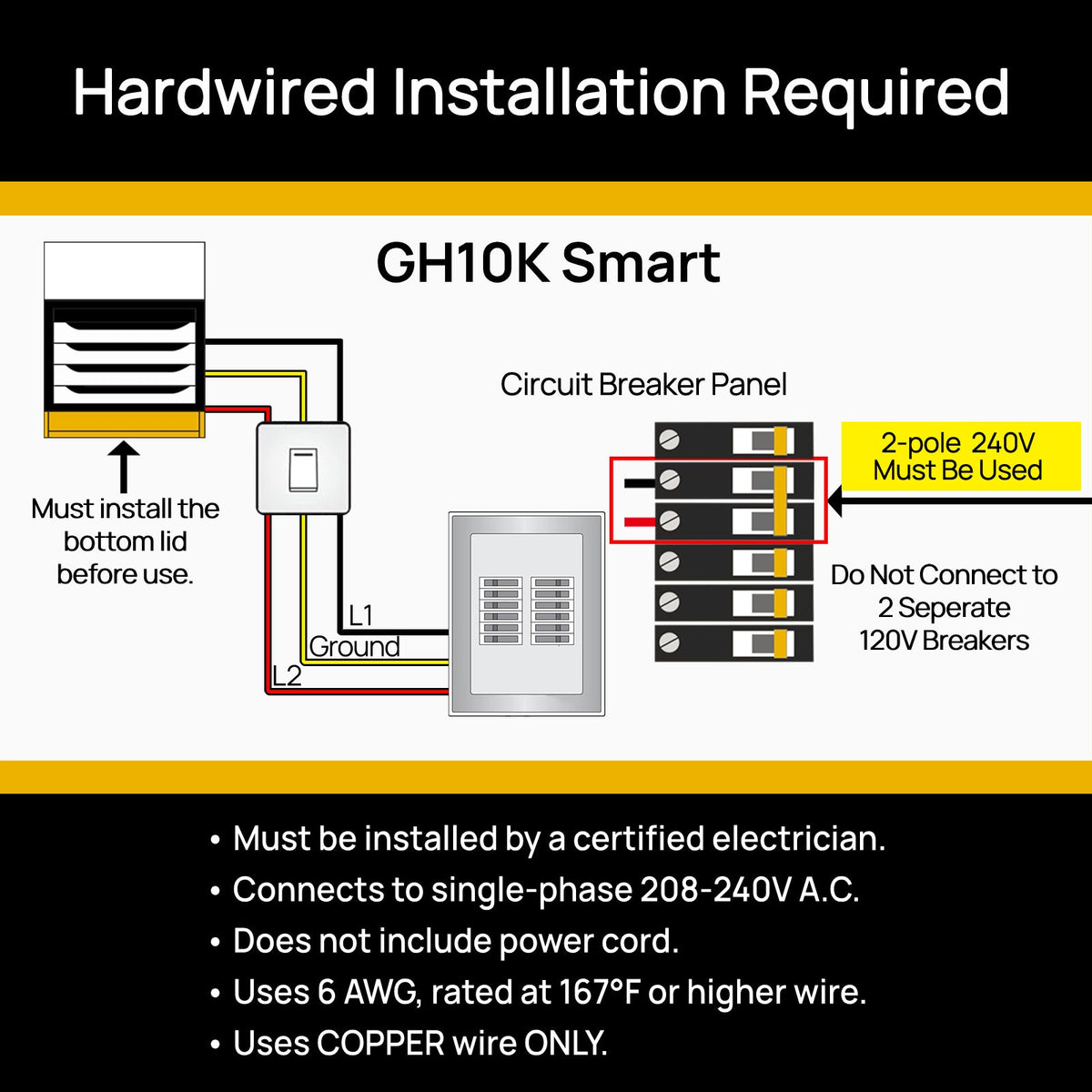 Neighborhood 10000W Smart Garage Heater With WiFi Control