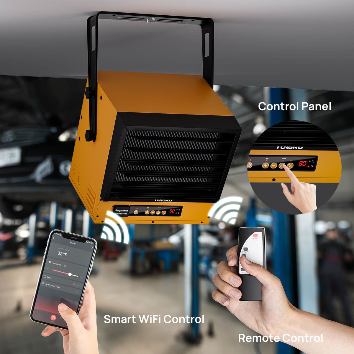 Neighborhood 10000W Smart Garage Heater With WiFi Control