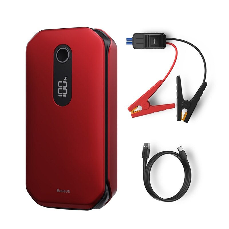 12,000mAh Portable Car Jump Starter & Emergency Power Bank with Digital Display
