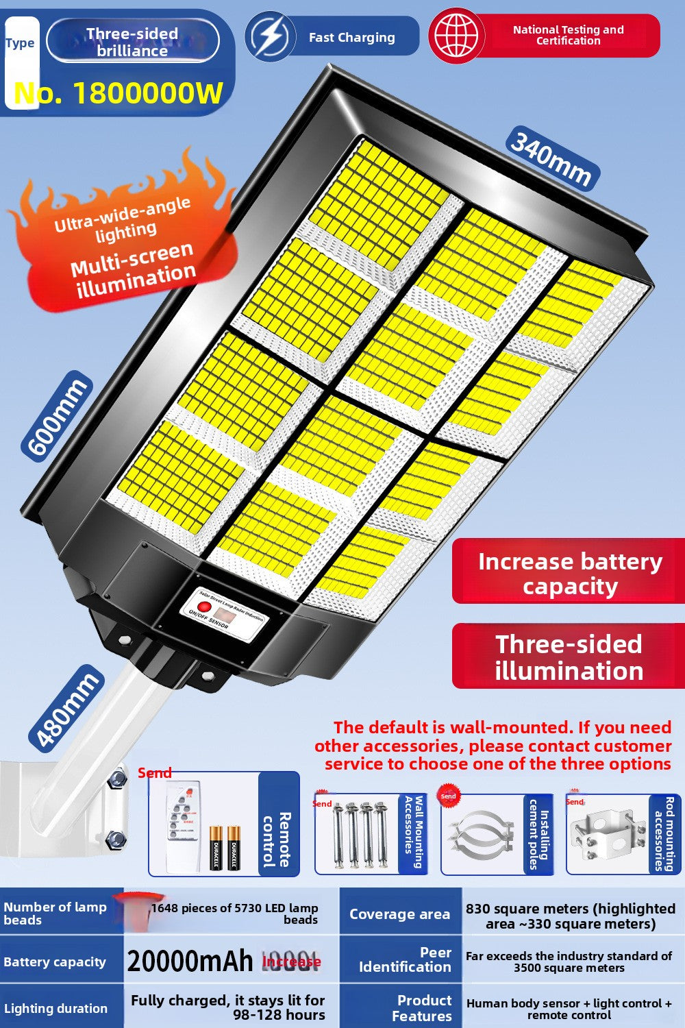 Solar Powered Outdoor Lights Super Bright Waterproof Automatic Operation