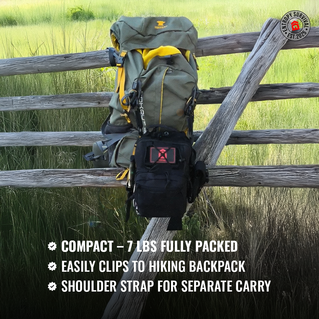 30+ Piece Compact Emergency Survival Go-Bag Kit – 7 lb Trail & Bug-Out Gear
