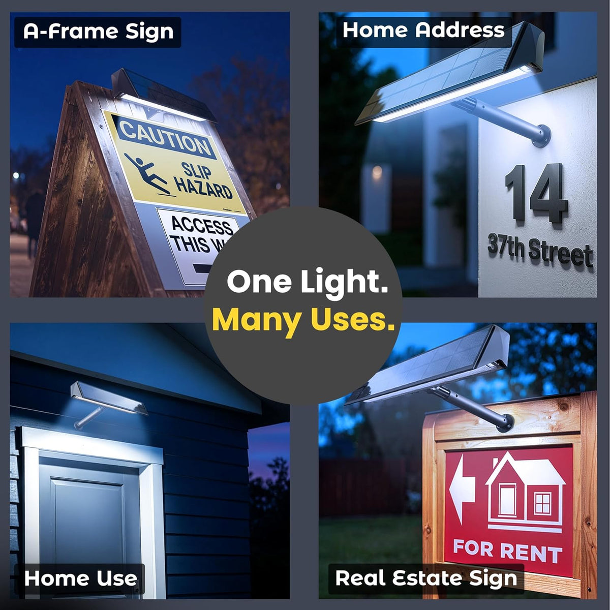 Brighticonic BICSSL-02 Solar Sign & Landscape Spotlight – 13.25" Outdoor Light