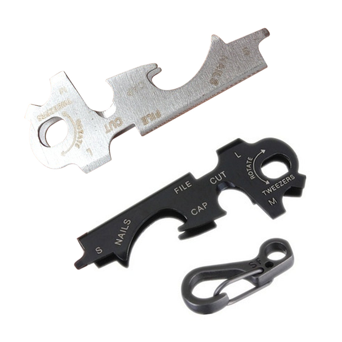 8 in 1 Multi Tool Stainless Steel Keychain EDC Survival Screwdriver Bottle Cap