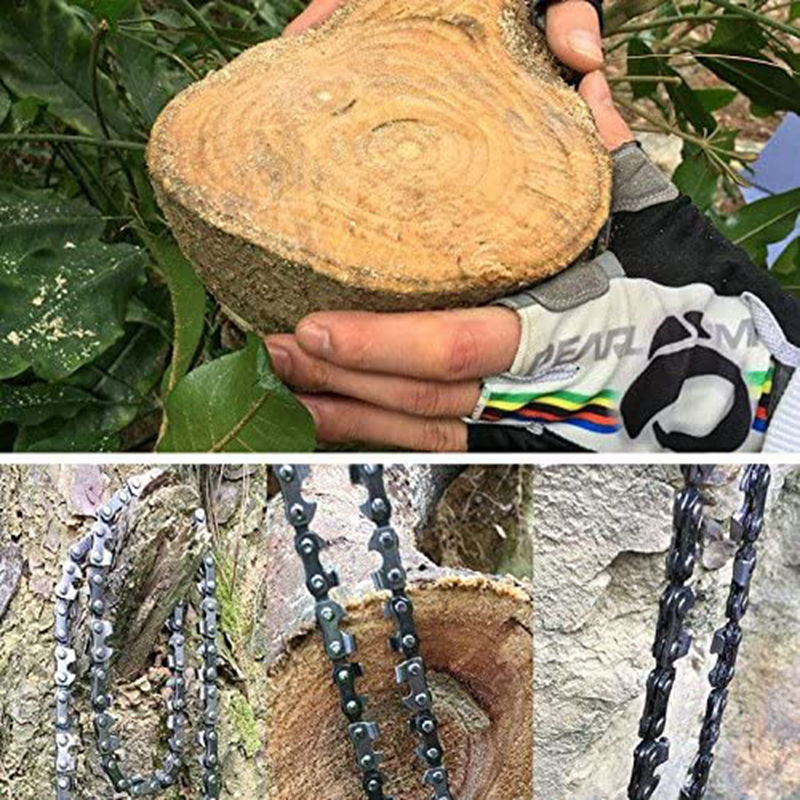 24" Portable Pocket Chain Saw with Canvas Storage Bag – 11 or 33 Tooth Camping Hand Saw