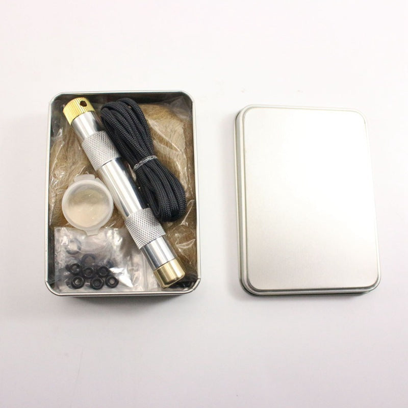 Manual Fire Piston Igniter – Compact Air-Compression Fire Starter in Black or Silver