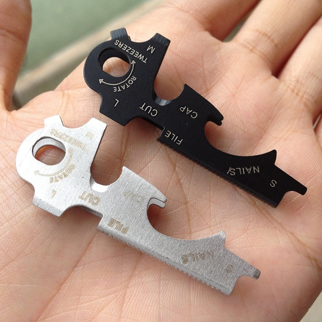8 in 1 Multi Tool Stainless Steel Keychain EDC Survival Screwdriver Bottle Cap