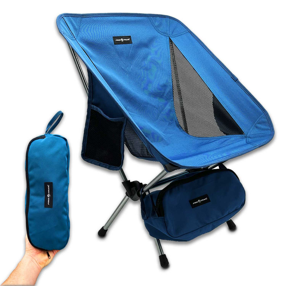 Pike Trail Ultralight Compact Camping Chair – 330 lb Capacity with Carry Bag