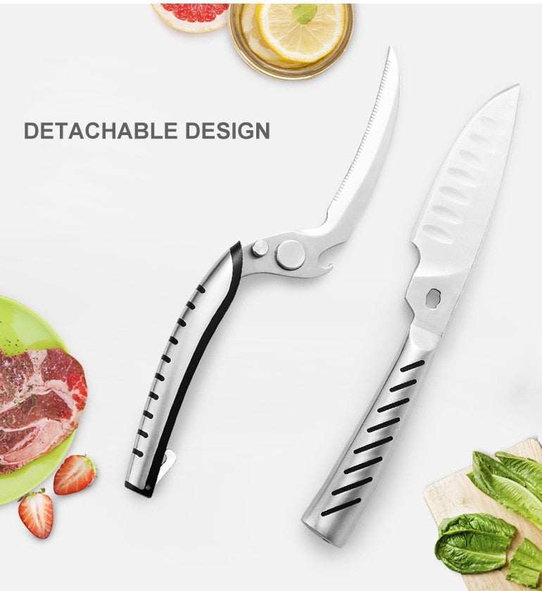 Xituo Stainless Steel Chicken Bone Scissors Multi Purpose Kitchen Shears
