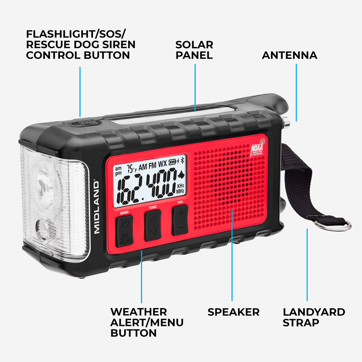 MIDLAND ER310PRO Emergency Crank Radio with Power Bank