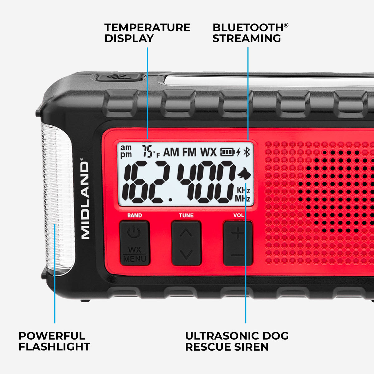 MIDLAND ER310PRO Emergency Crank Radio with Power Bank