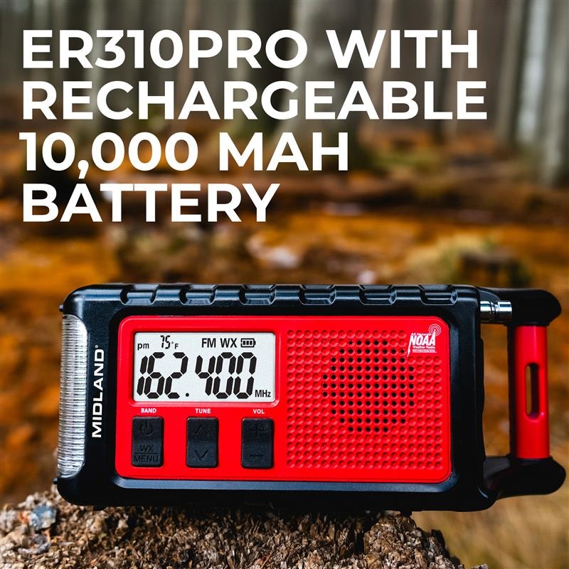 MIDLAND ER310PRO Emergency Crank Radio with Power Bank