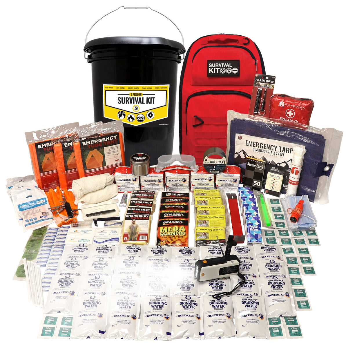 Quake Kits Office Emergency Bucket Kit – Workplace Survival & Shelter-in-Place Supplies