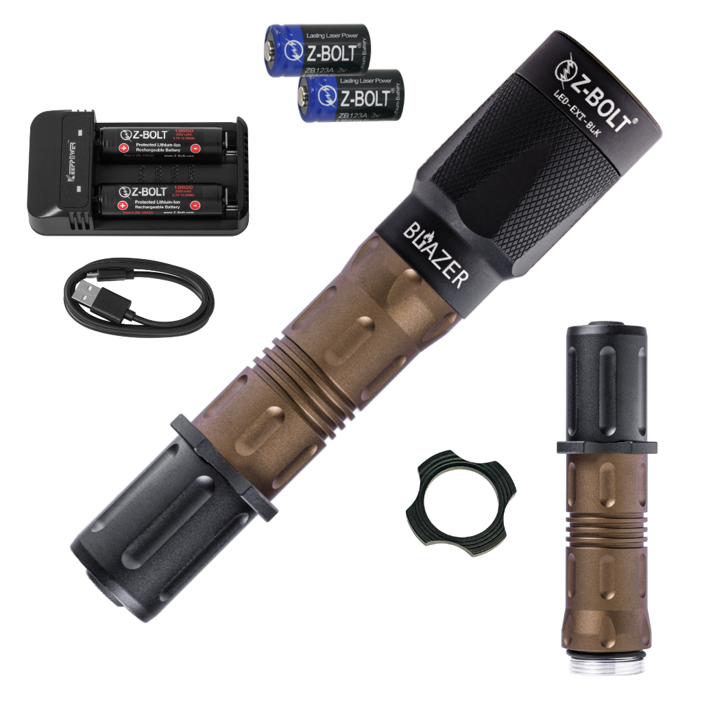 Z-BOLT 650-Lumen 18650 Tactical Flashlight – 200m Long-Range LED Light