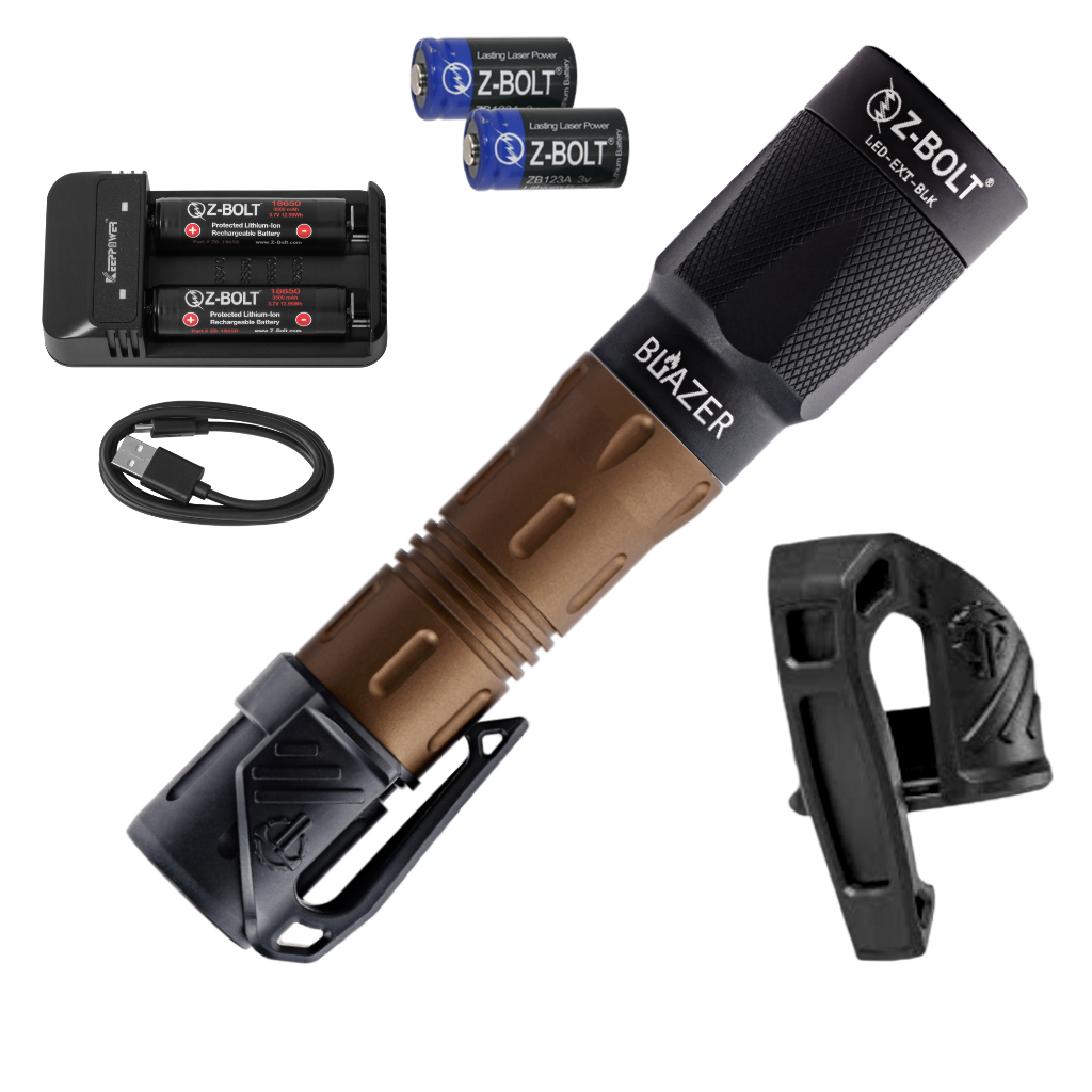 Z-BOLT 650-Lumen 18650 Tactical Flashlight – 200m Long-Range LED Light