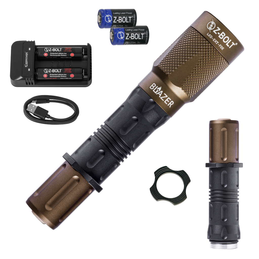 Z-BOLT 650-Lumen 18650 Tactical Flashlight – 200m Long-Range LED Light