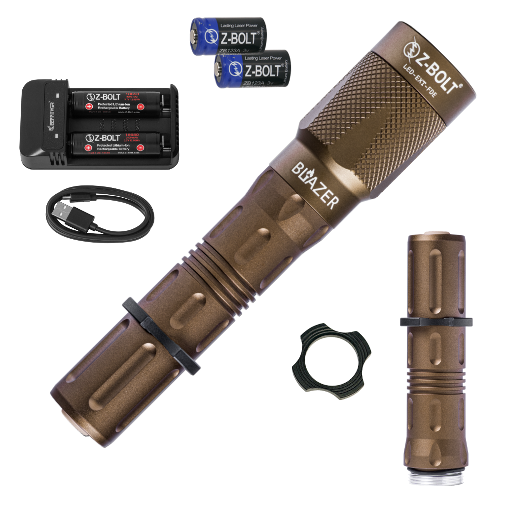 Z-BOLT 650-Lumen 18650 Tactical Flashlight – 200m Long-Range LED Light