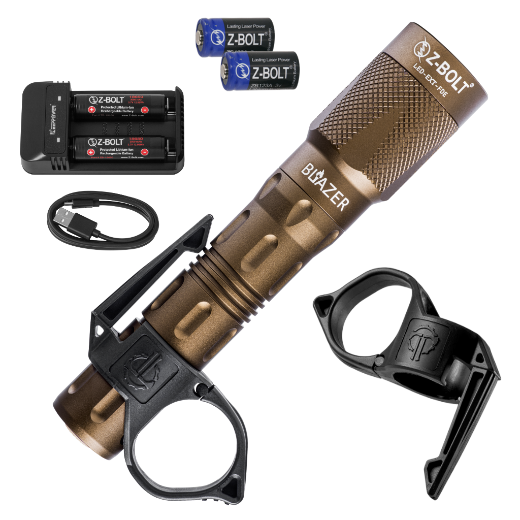 Z-BOLT 650-Lumen 18650 Tactical Flashlight – 200m Long-Range LED Light
