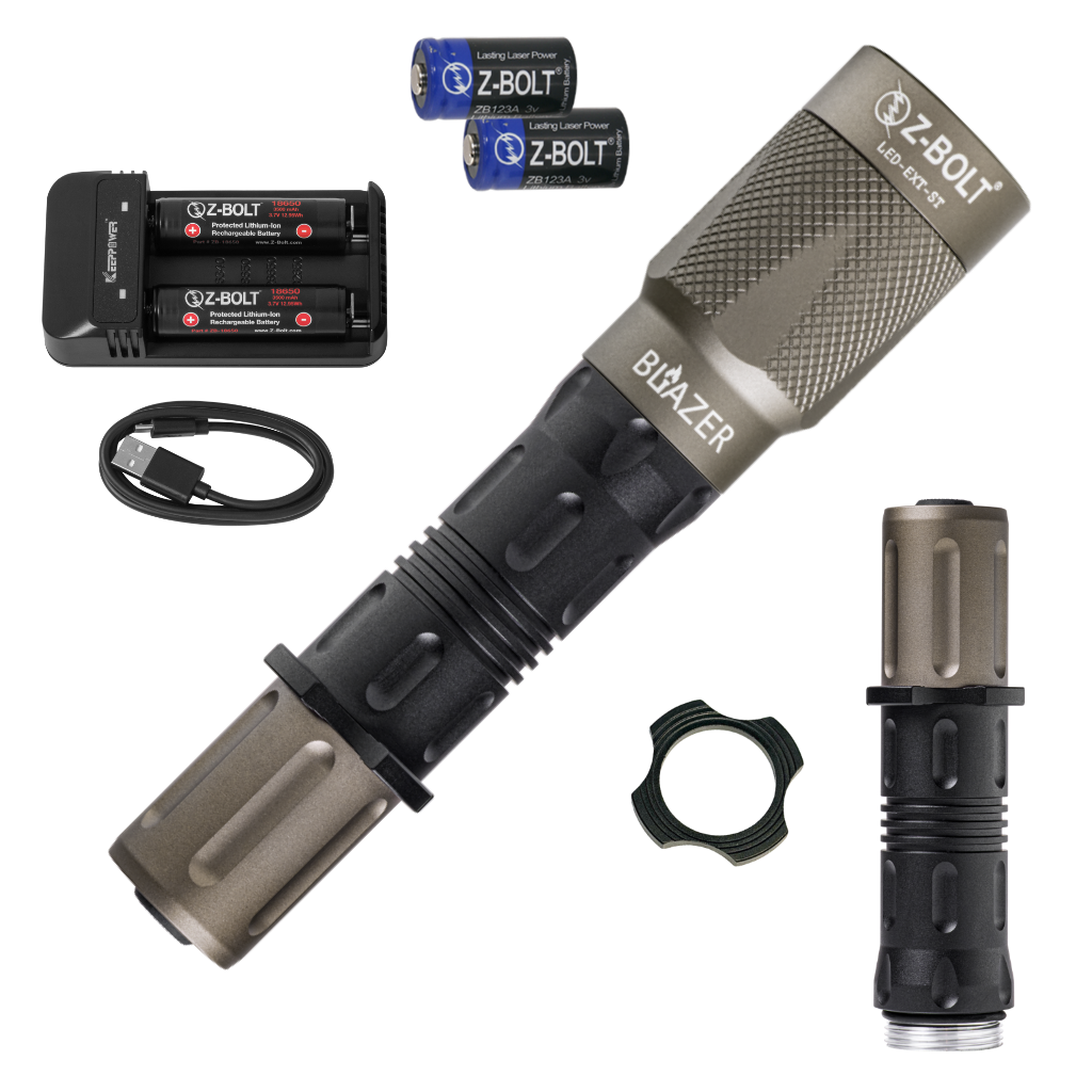 Z-BOLT 650-Lumen 18650 Tactical Flashlight – 200m Long-Range LED Light