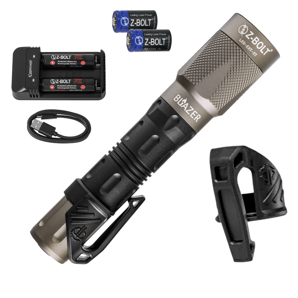 Z-BOLT 650-Lumen 18650 Tactical Flashlight – 200m Long-Range LED Light
