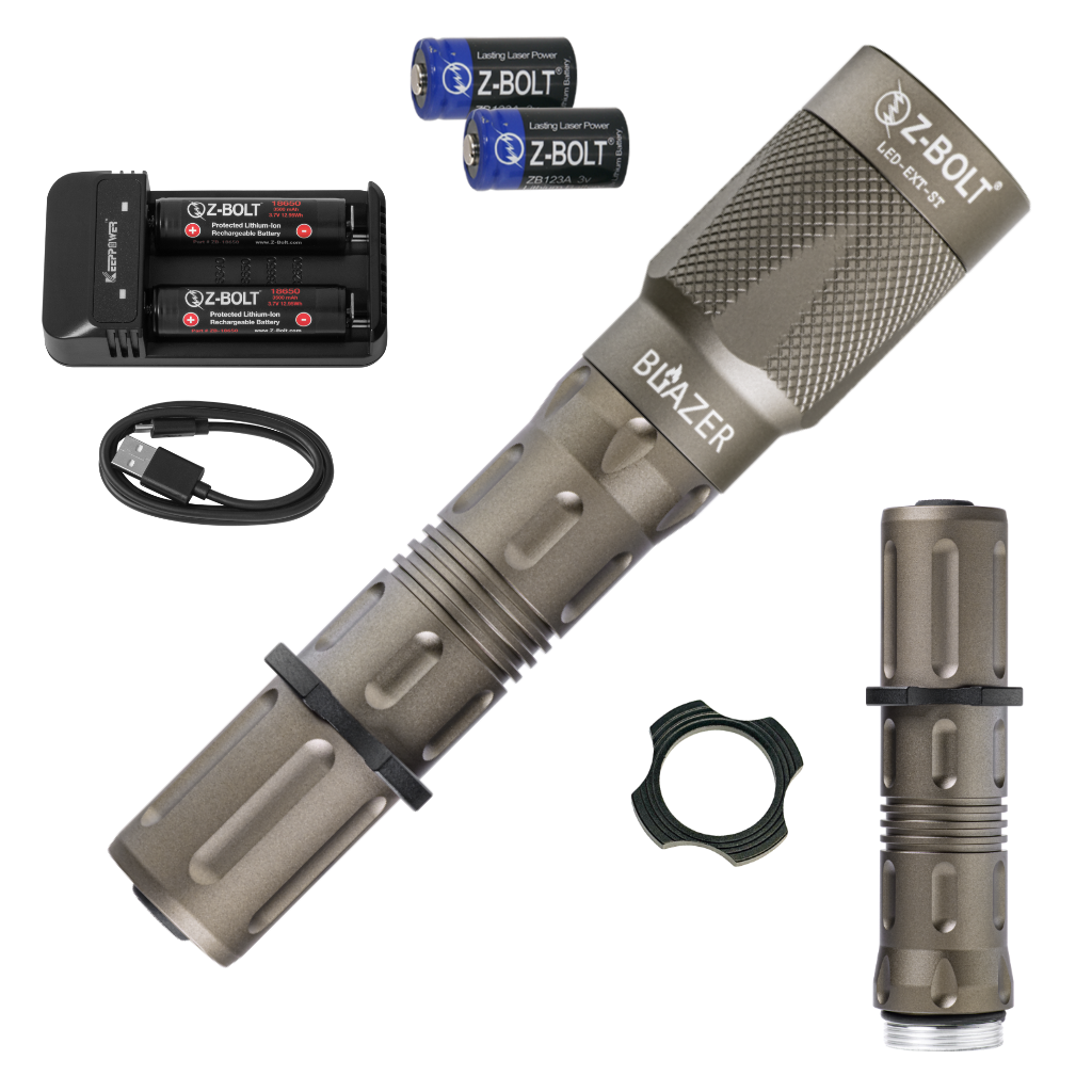 Z-BOLT 650-Lumen 18650 Tactical Flashlight – 200m Long-Range LED Light