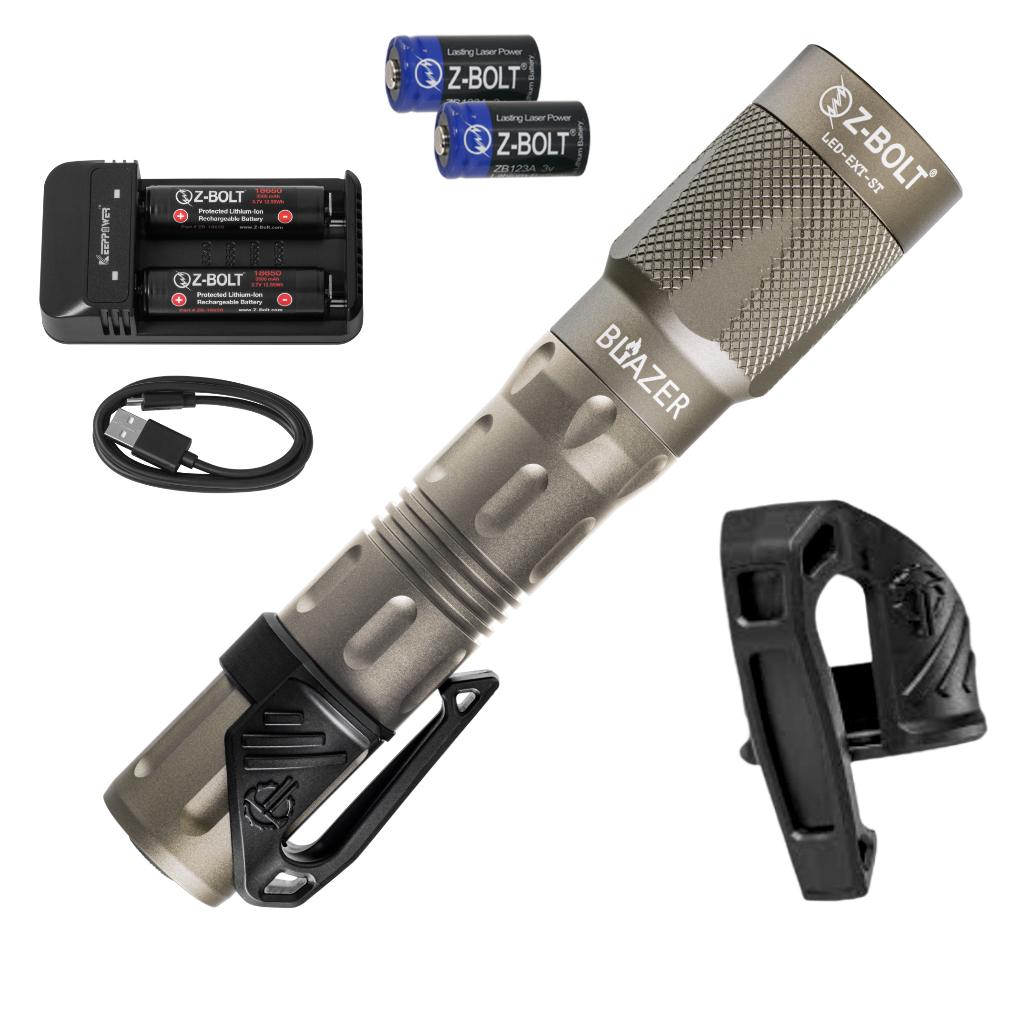 Z-BOLT 650-Lumen 18650 Tactical Flashlight – 200m Long-Range LED Light