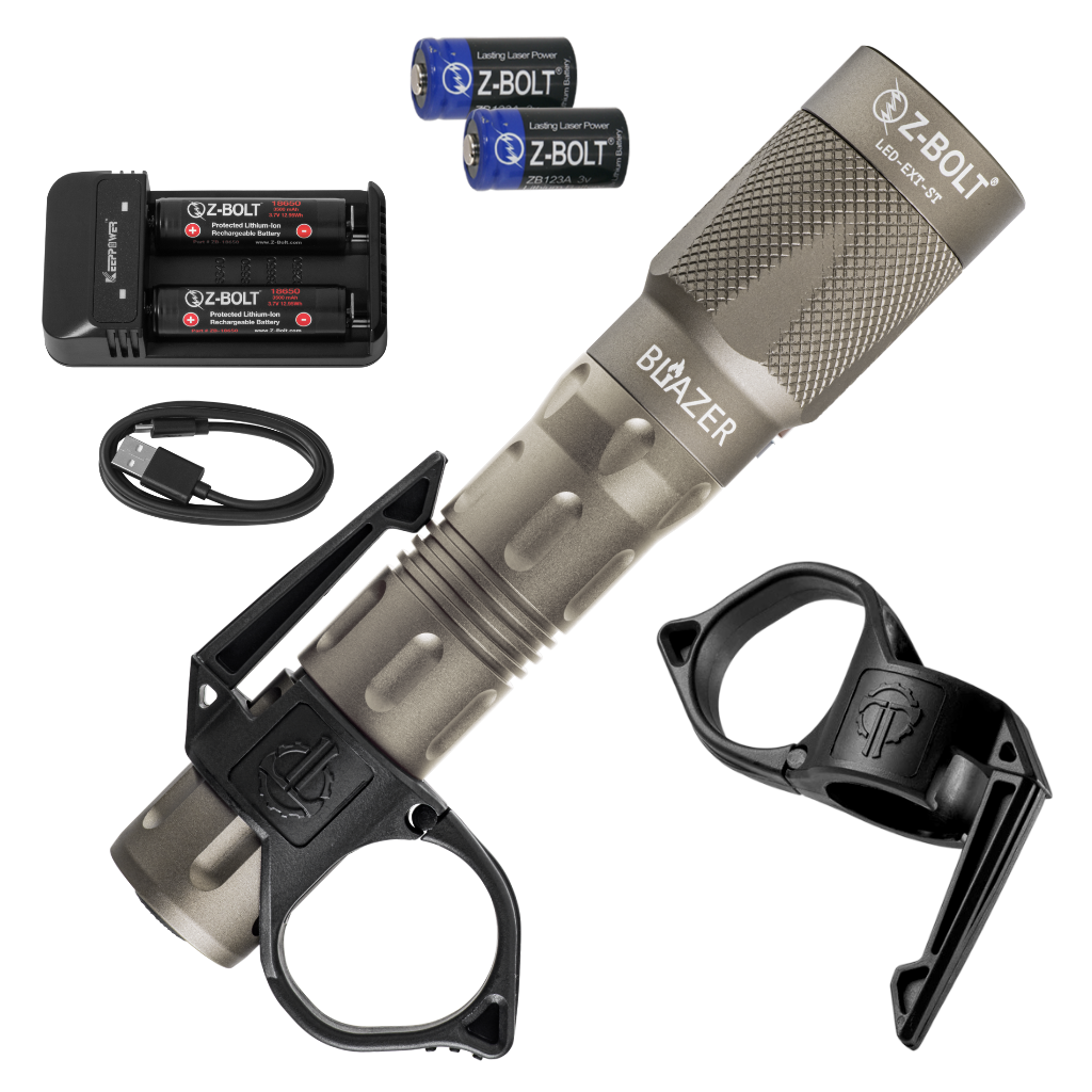 Z-BOLT 650-Lumen 18650 Tactical Flashlight – 200m Long-Range LED Light