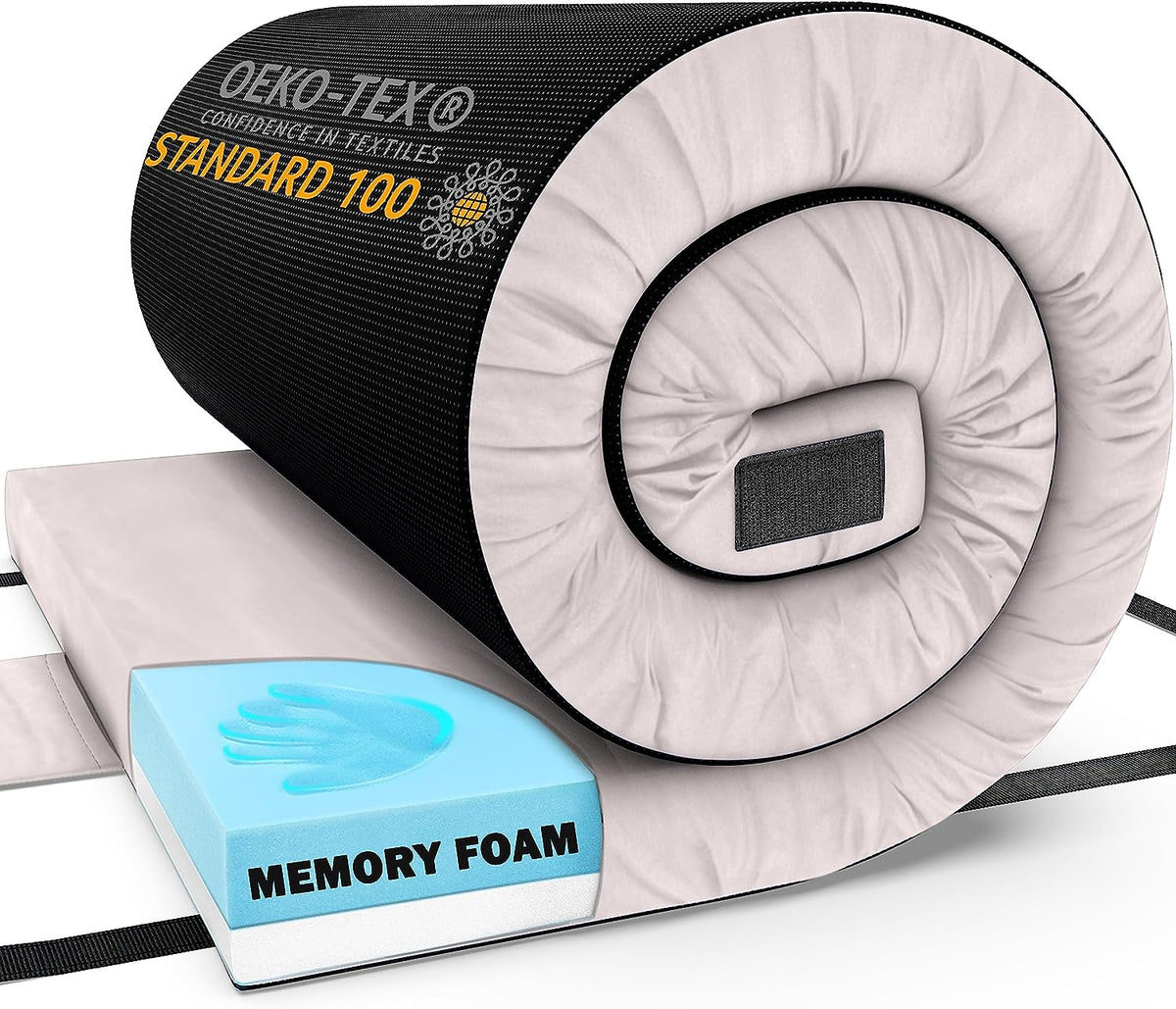 4-Inch Memory Foam Camping Mattress – Folding Waterproof Sleeping Pad
