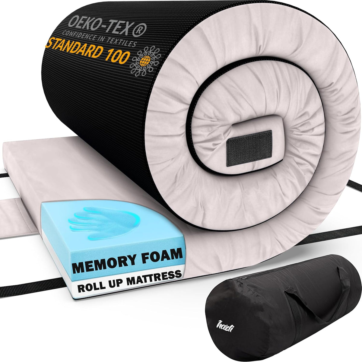 4-Inch Memory Foam Camping Mattress – Folding Waterproof Sleeping Pad