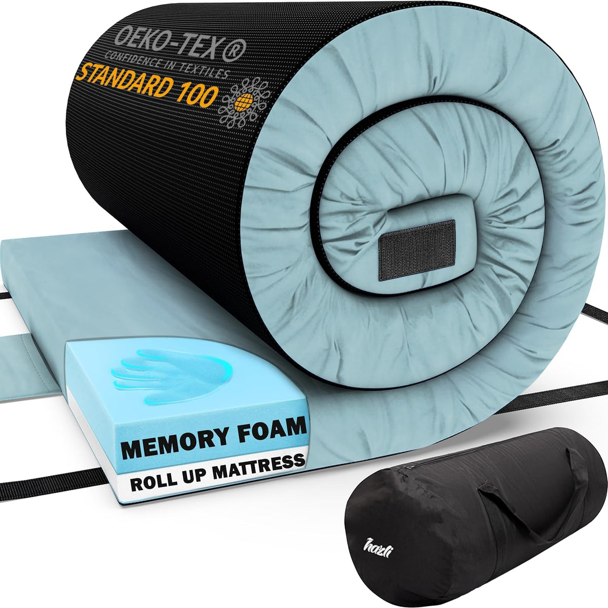 4-Inch Memory Foam Camping Mattress – Folding Waterproof Sleeping Pad