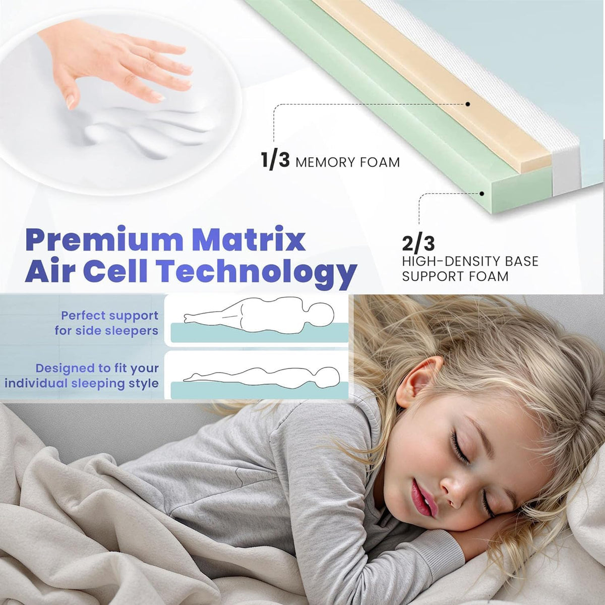 4-Inch Memory Foam Camping Mattress – Folding Waterproof Sleeping Pad