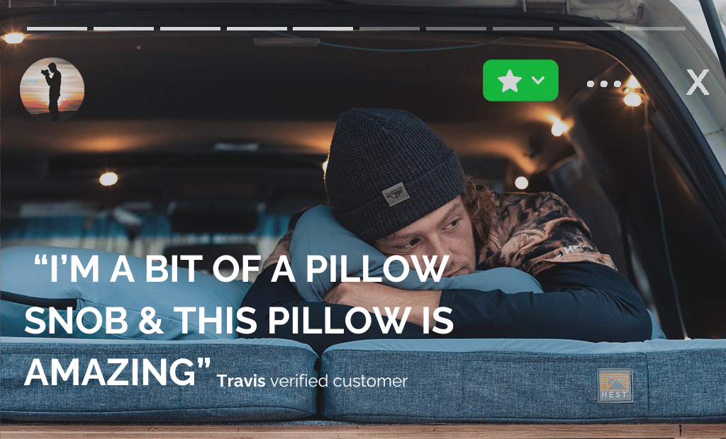 HEST Camp Pillow – Packable Memory Foam Camping & Travel Pillow