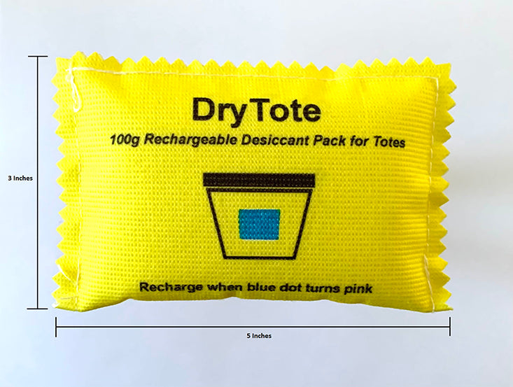 DryTote 100g Reusable Silica Gel Desiccant Pack – Rechargeable Moisture Absorber
