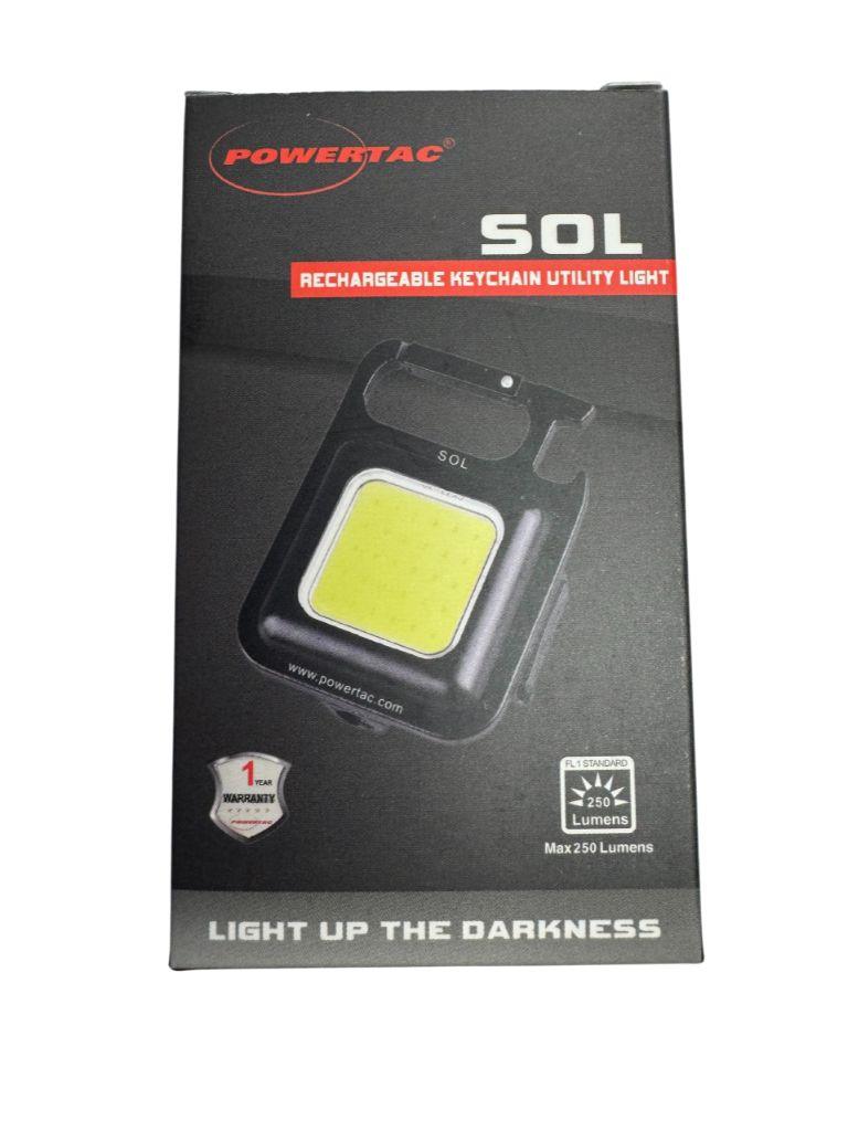 250-Lumen Rechargeable COB Keychain Work Light – Magnetic Mini Flashlight