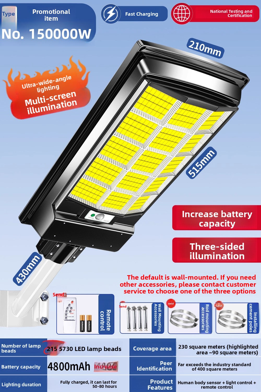 Solar Powered Outdoor Lights Super Bright Waterproof Automatic Operation